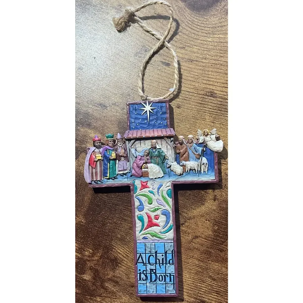 Jim Shore 2007 Heartwood Creek Cross Nativity Scene Cross 4008105